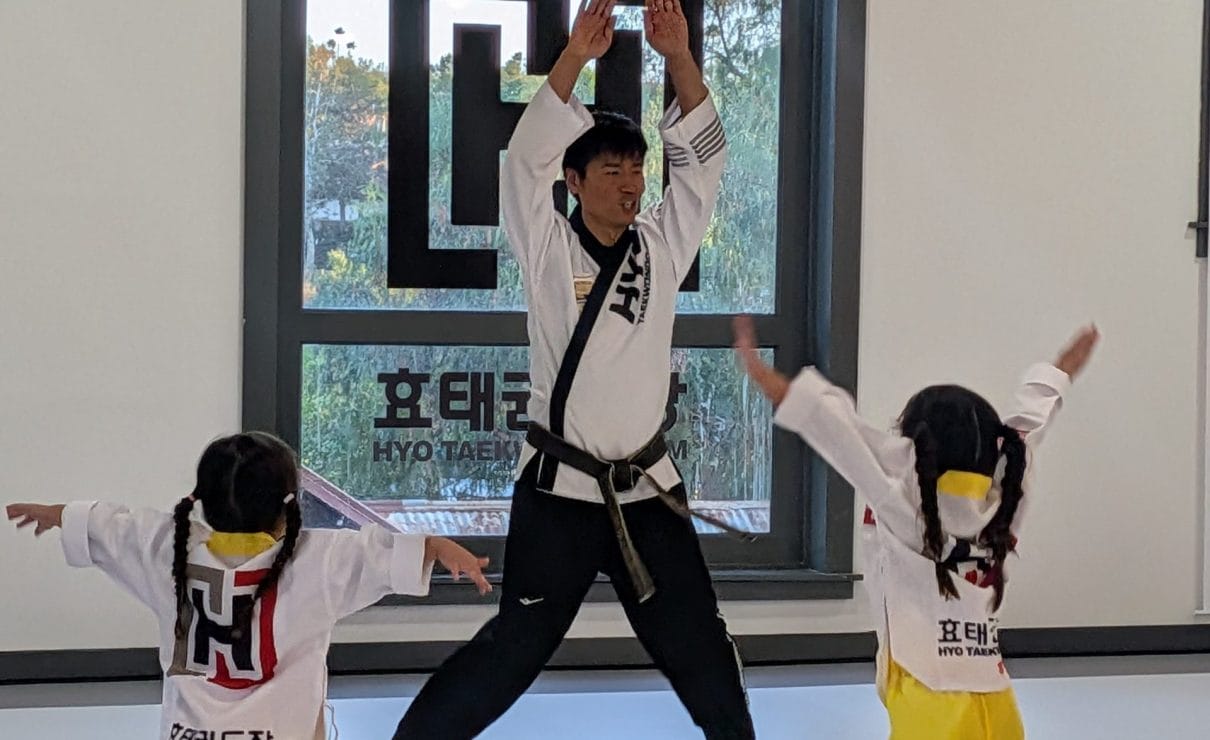 Children participating in a teacher workday camp and martial arts activity program at HYO Martial Arts serving Temecula and Murrieta California