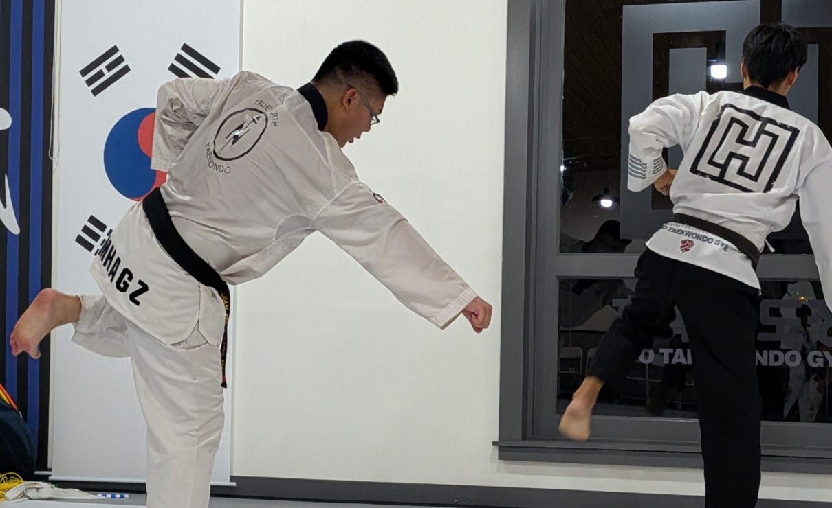 Children participating in a martial arts demonstration and community outreach event at HYO Martial Arts serving Temecula and Murrieta California